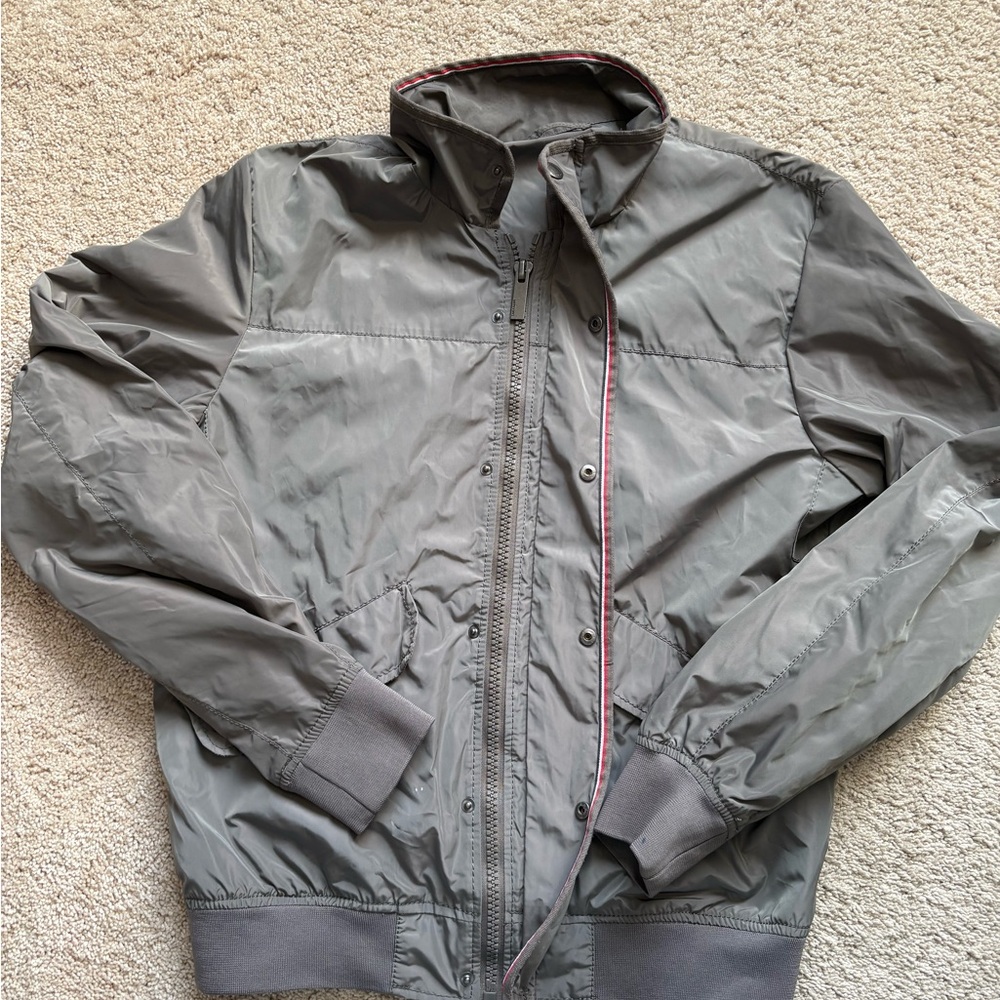 Zara Men's Gray Windbreaker Jacket